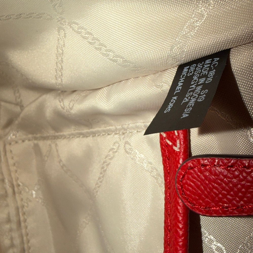 Michael Kors Cherry Red Satchel - Picture 10 of 13